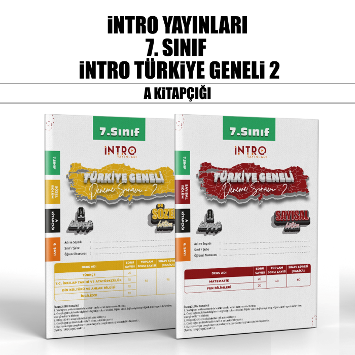 İNTRO 07.SINIF TÜRKİYE GENELİ SAY/SÖZ 2-A -25-26